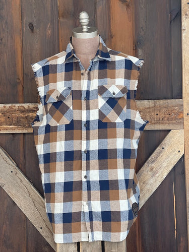 Busch MARLIN Fishing Sleeveless Flannel